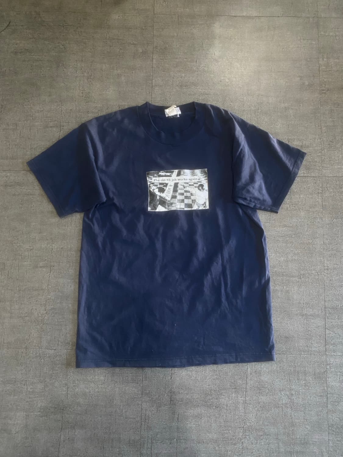 일본빈티지 Xdreem 올드스쿨아메카지스트릿 반팔티셔츠 네이비 상품이미지1