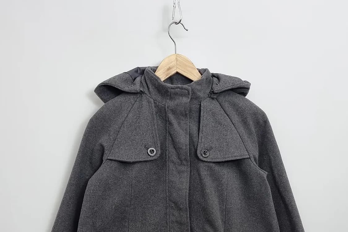 어반리서치 그레이 후드 울코트 상품이미지3