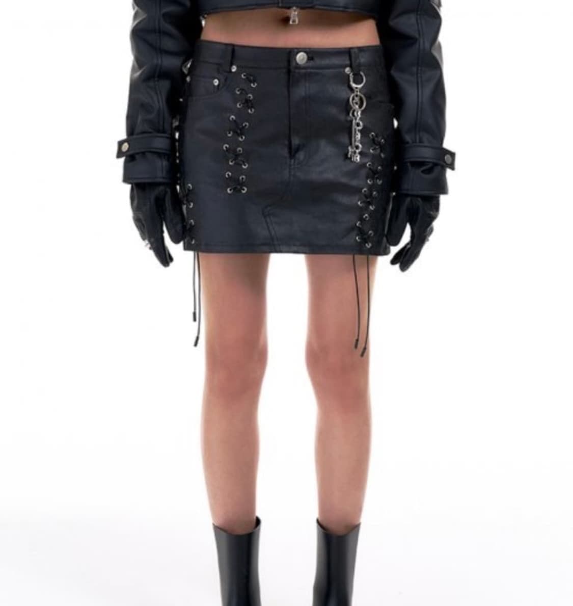 LEEY eyelet mini skirt 상품이미지3