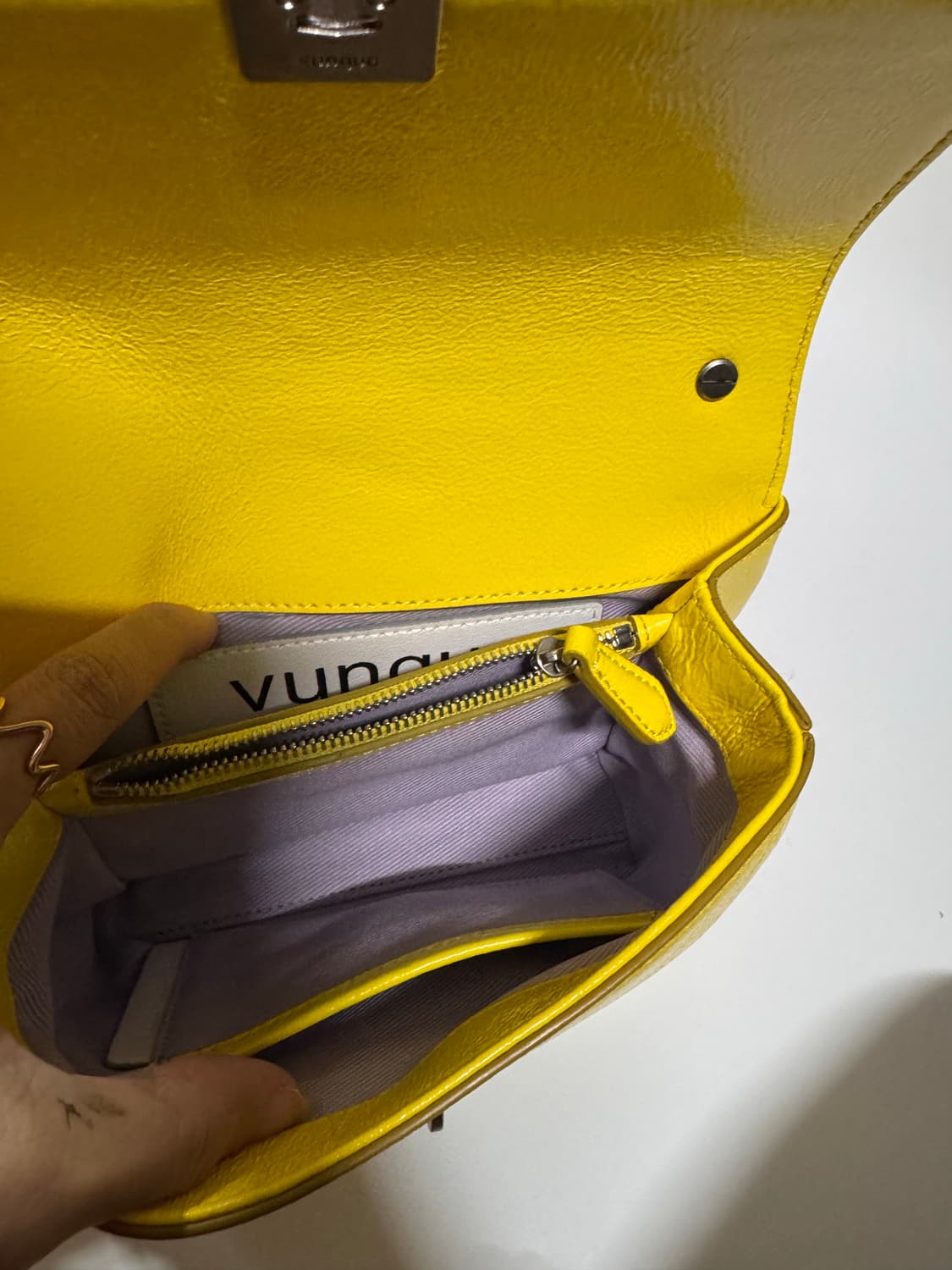 분크 바게트 체인 숄더백 옐로우 미니 상품이미지3