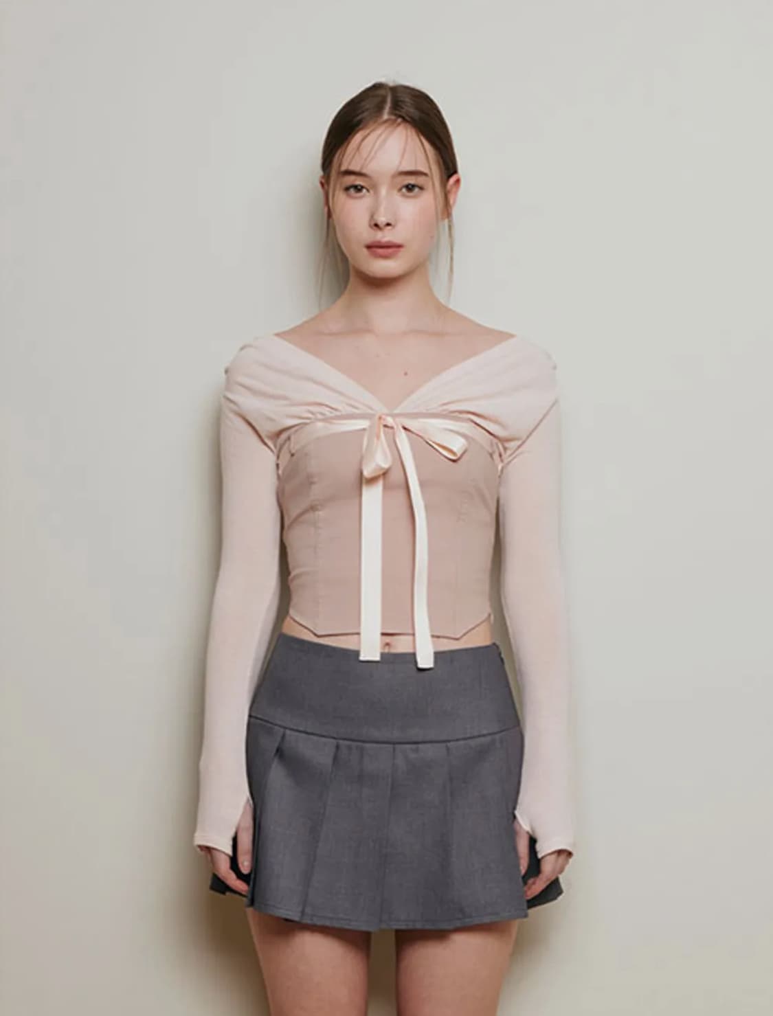 Notyourrose 낫유어로즈 미우탑 miu top pink 상품이미지3