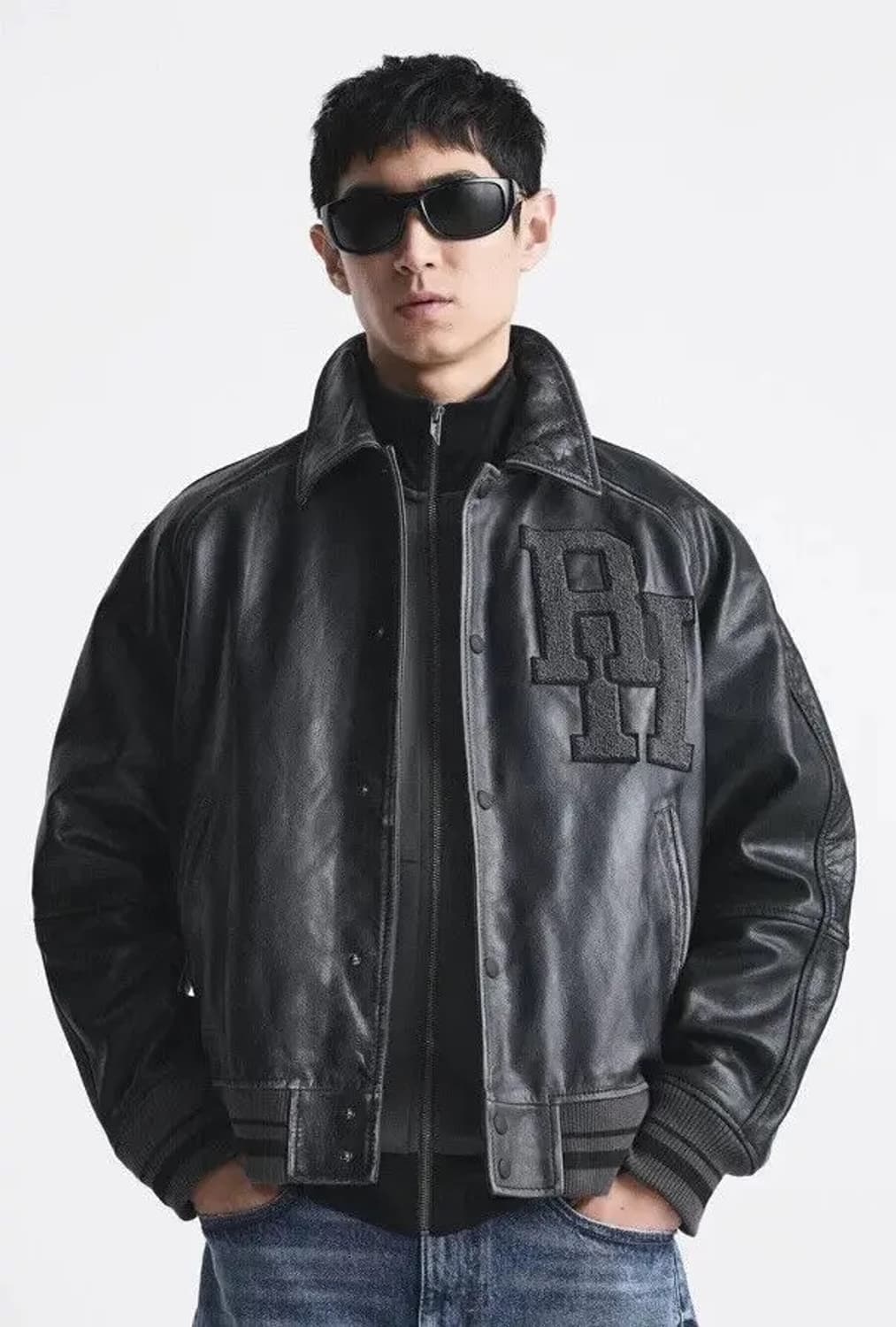 rhude X zara 버팔로 소가죽 바시티 자켓 rhuigi 루이지 상품이미지3