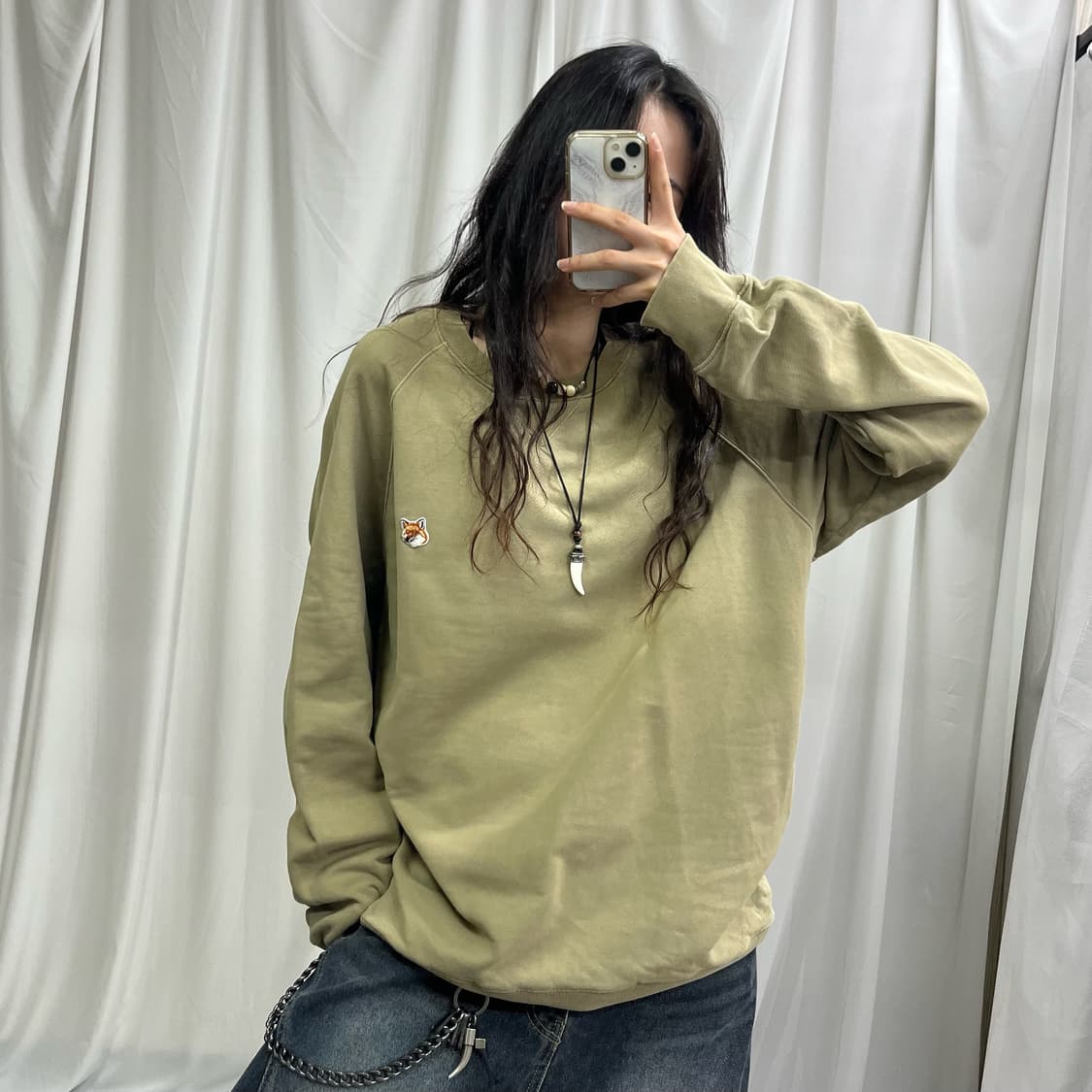 Maison Kistune khaki mtm 상품이미지1