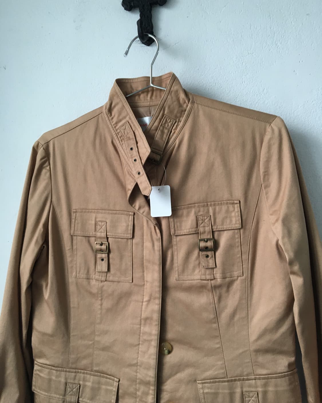 Belted multi pocket high neck jacket 상품이미지5