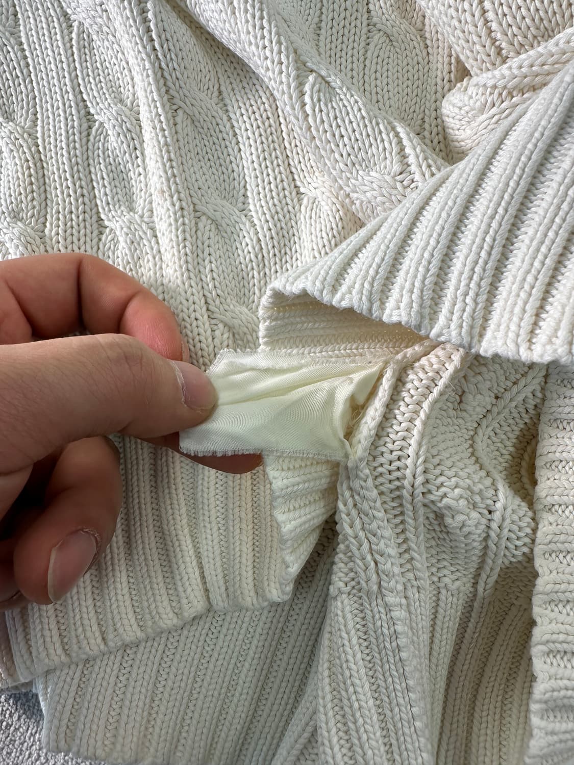 100 폴로랄프로렌 꽈배기 화이트 니트 상품이미지5