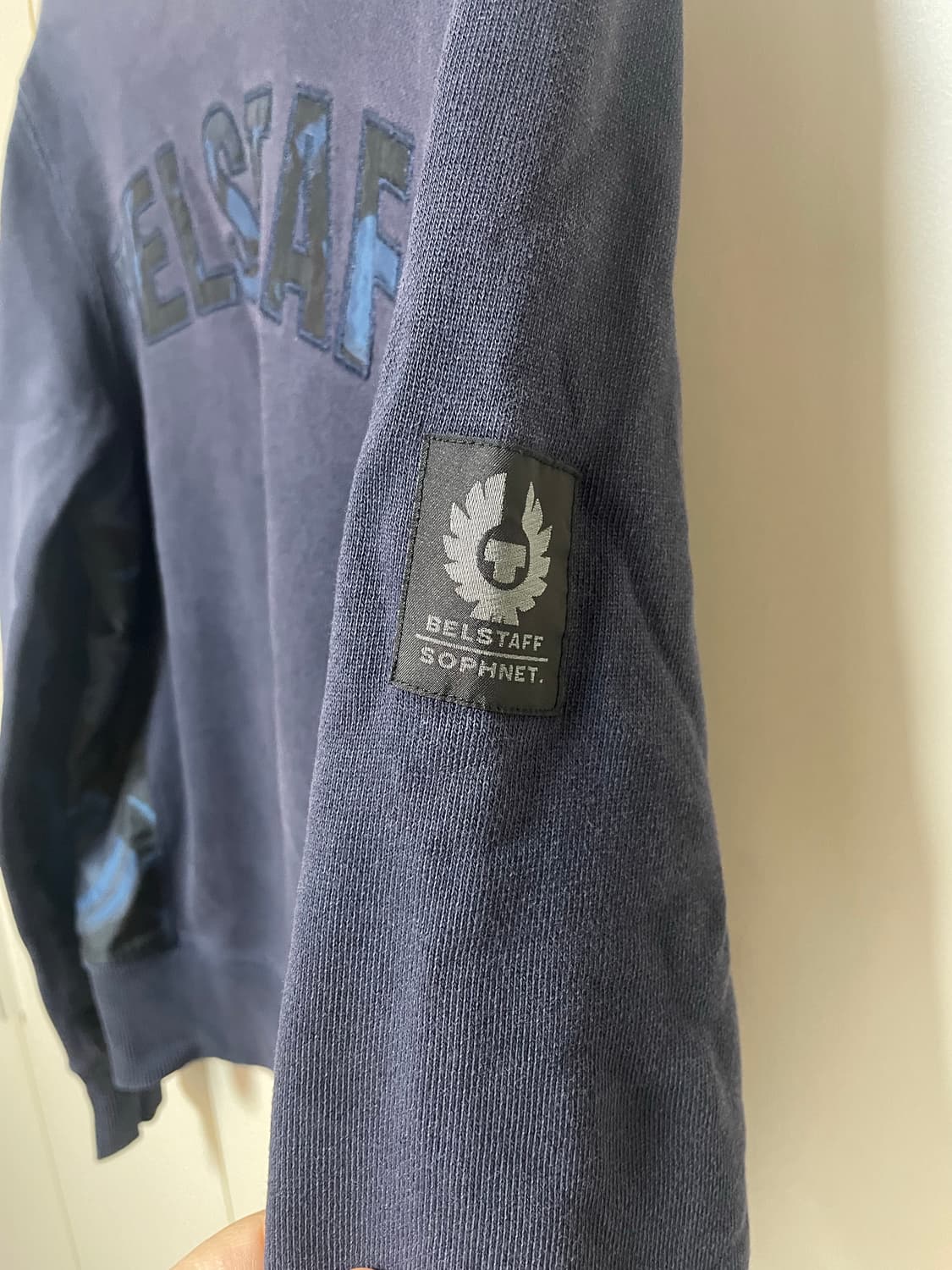 BELSTAFF SOPHNET 콜라보 맨투맨 네이비 S 상품이미지4