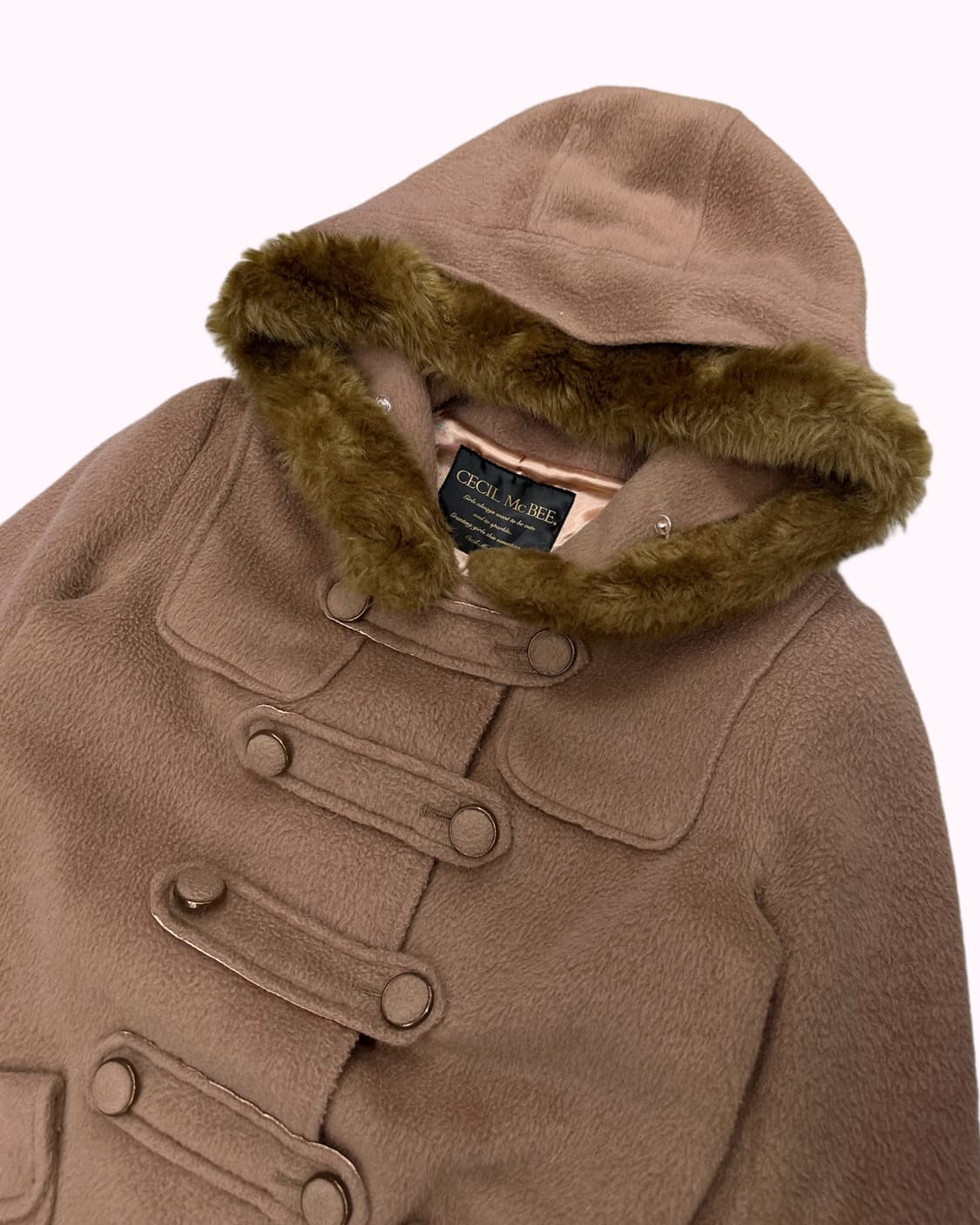 CECIL MCBEE fur hood duffle coat 상품이미지2