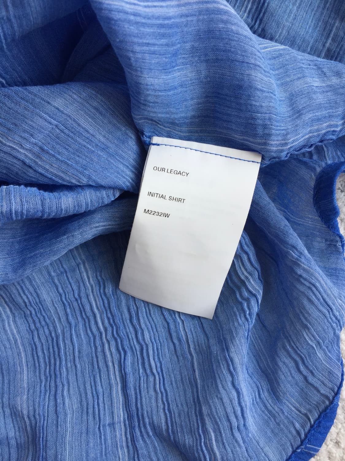 아워레가시 이니셜 셔츠 블루 레이온 플레이트 상품이미지5