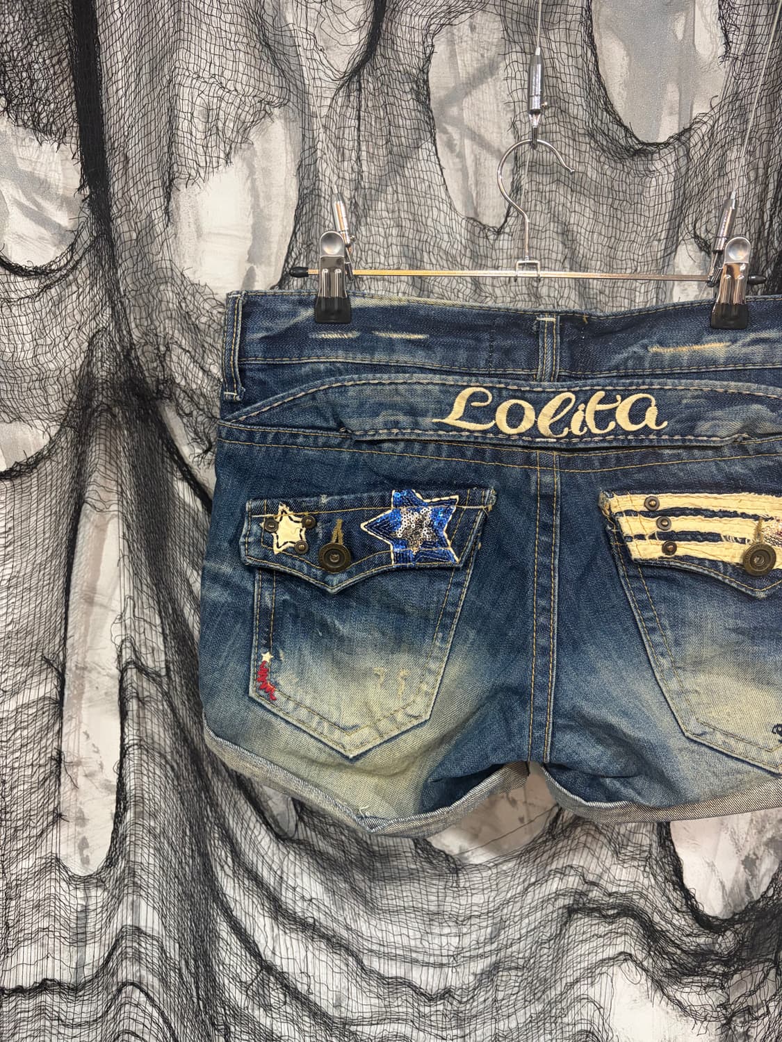 Y2K Lolita jeans star point short pants 상품이미지4