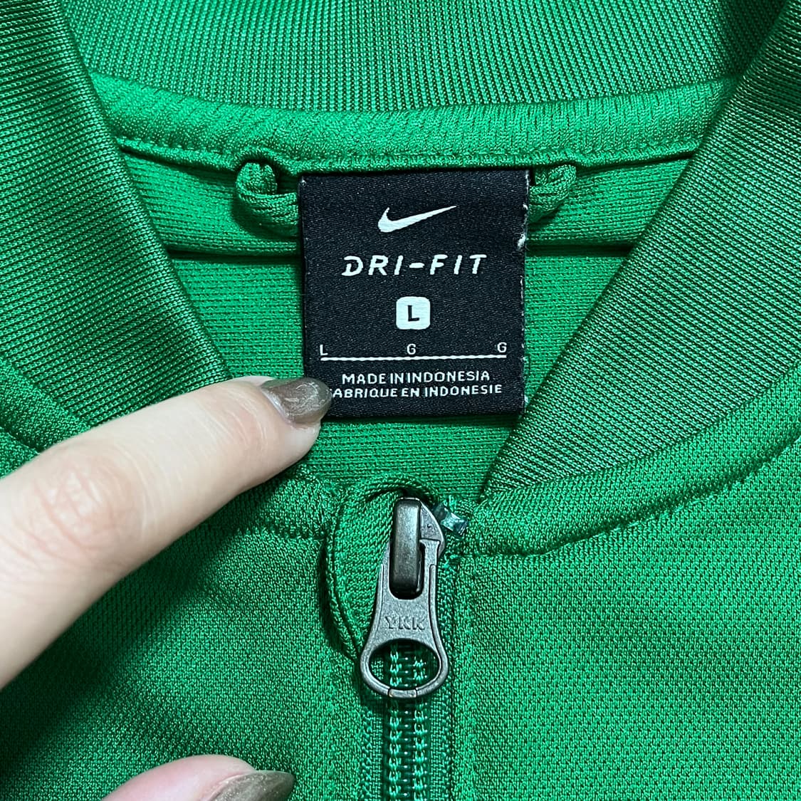 [정품] 나이키 그린 화이트스우시 져지 집업 [ L ] 상품이미지5