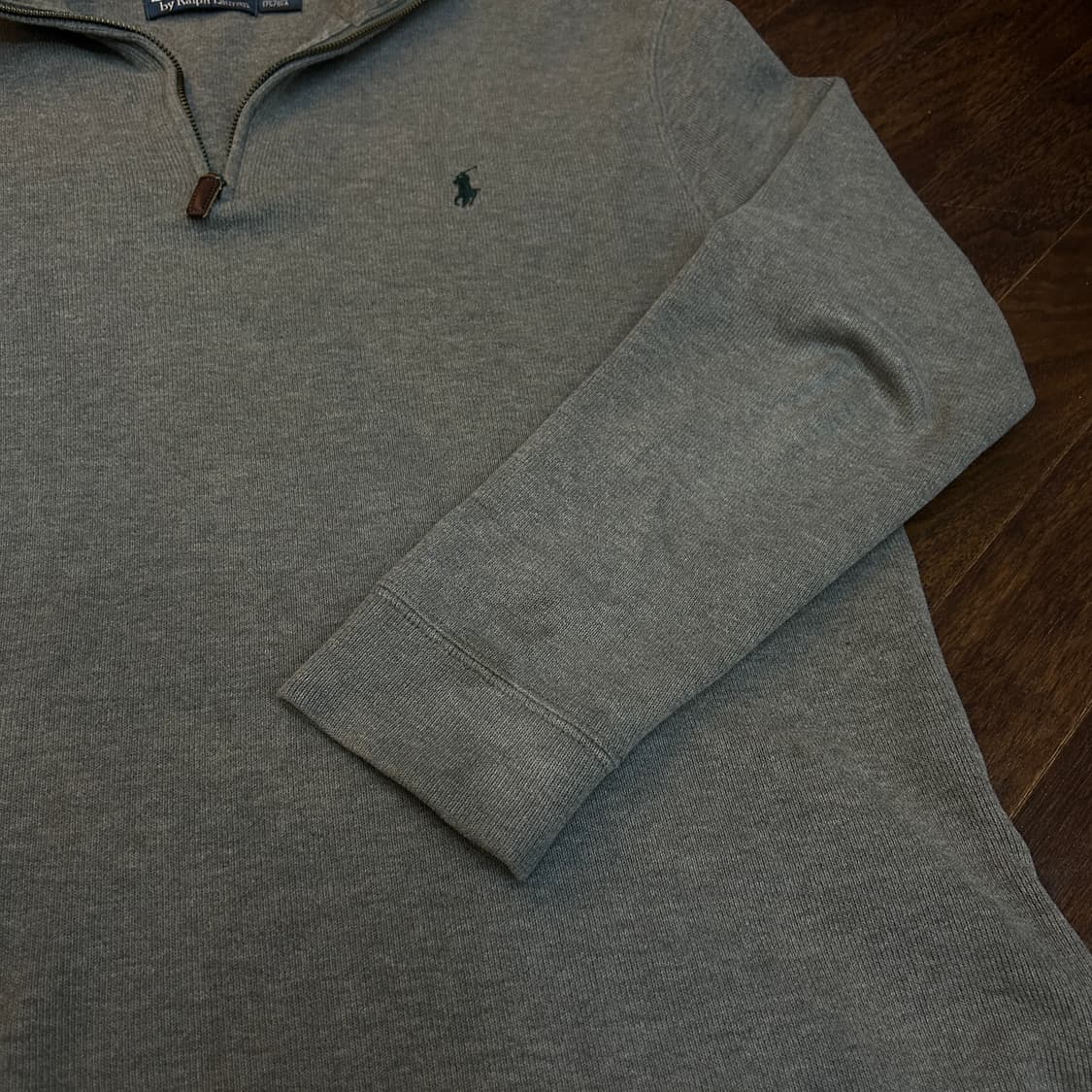 Polo RalphLauren 폴로 빈티지 니트 반집업 그레이 그린포니 상품이미지5