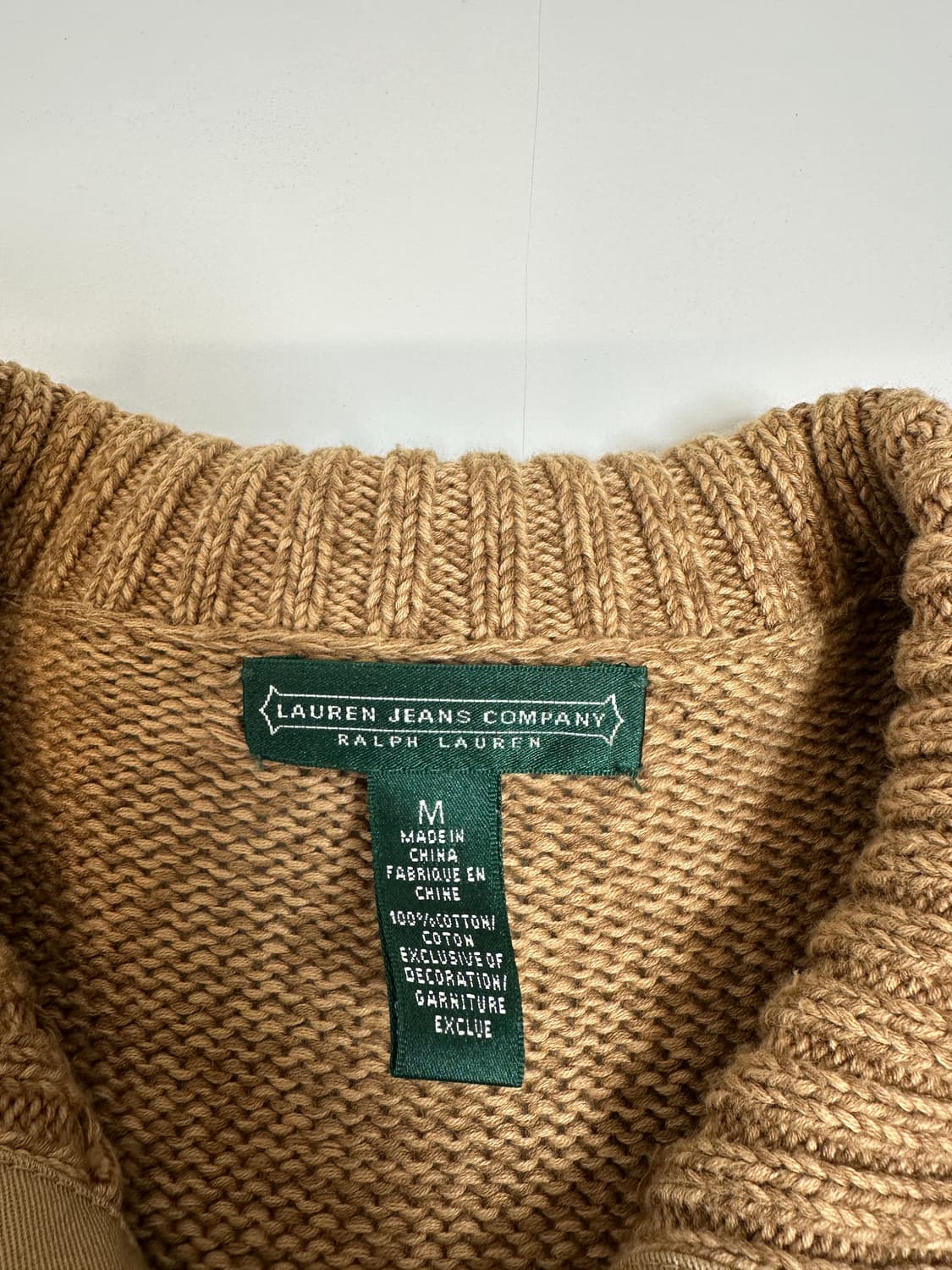 폴로 스티치 브라운 보카시 버튼 가디건 (m) 상품이미지5