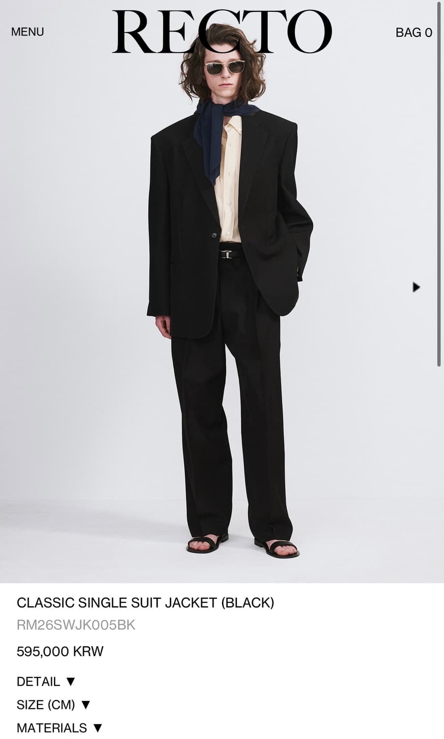CLASSIC SINGLE SUIT JACKET (BLACK) L 상품이미지1