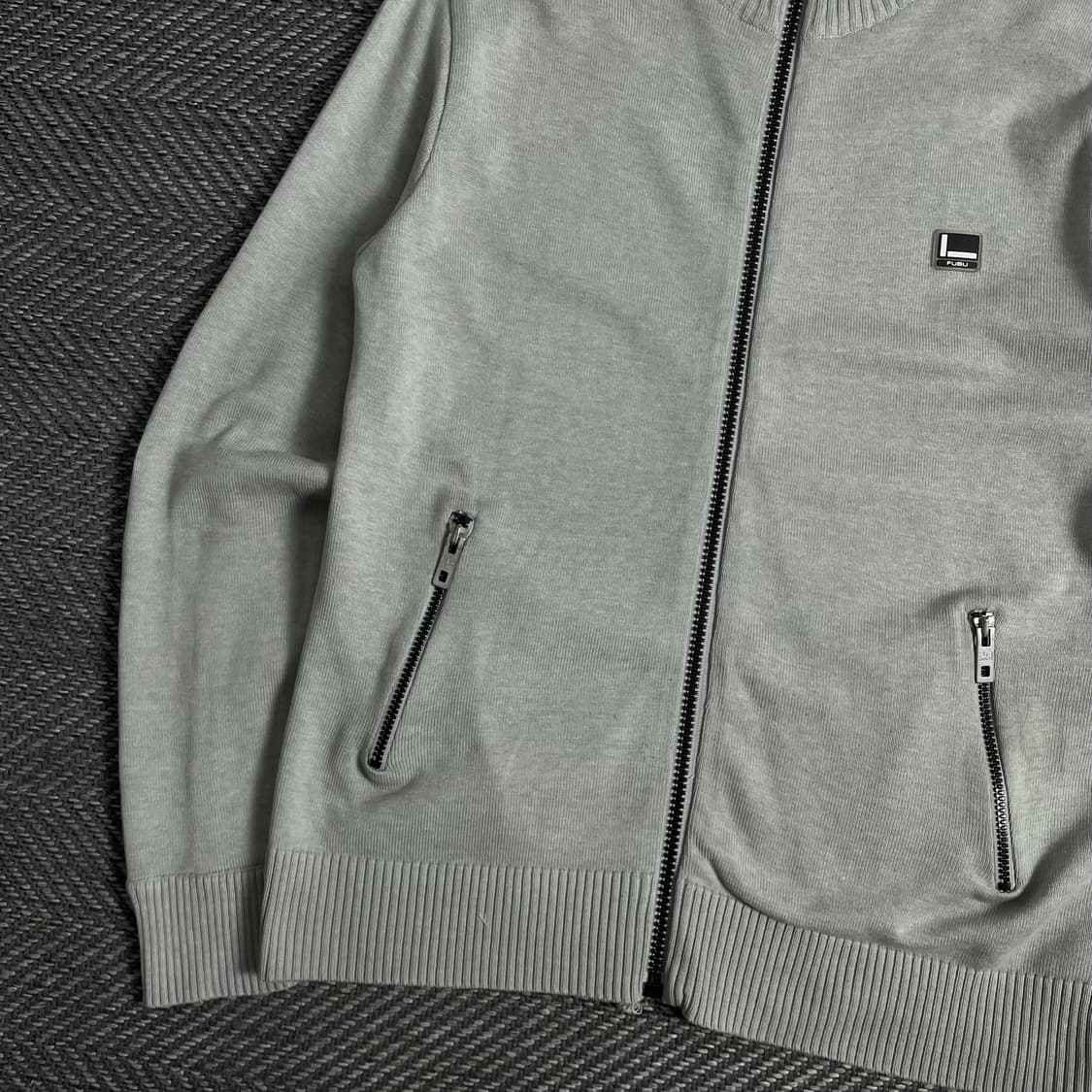 00s 후부 빅로고 올드스쿨 니트 집업o 3190 상품이미지4