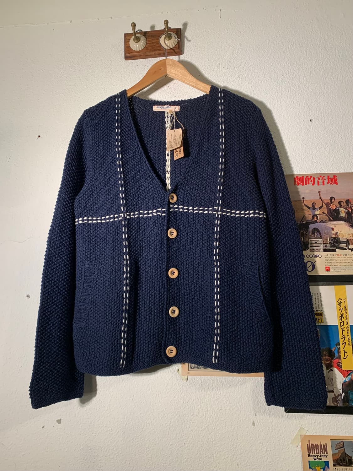 가이진메이드 핸드스티치 인디고 가디건 상품이미지3