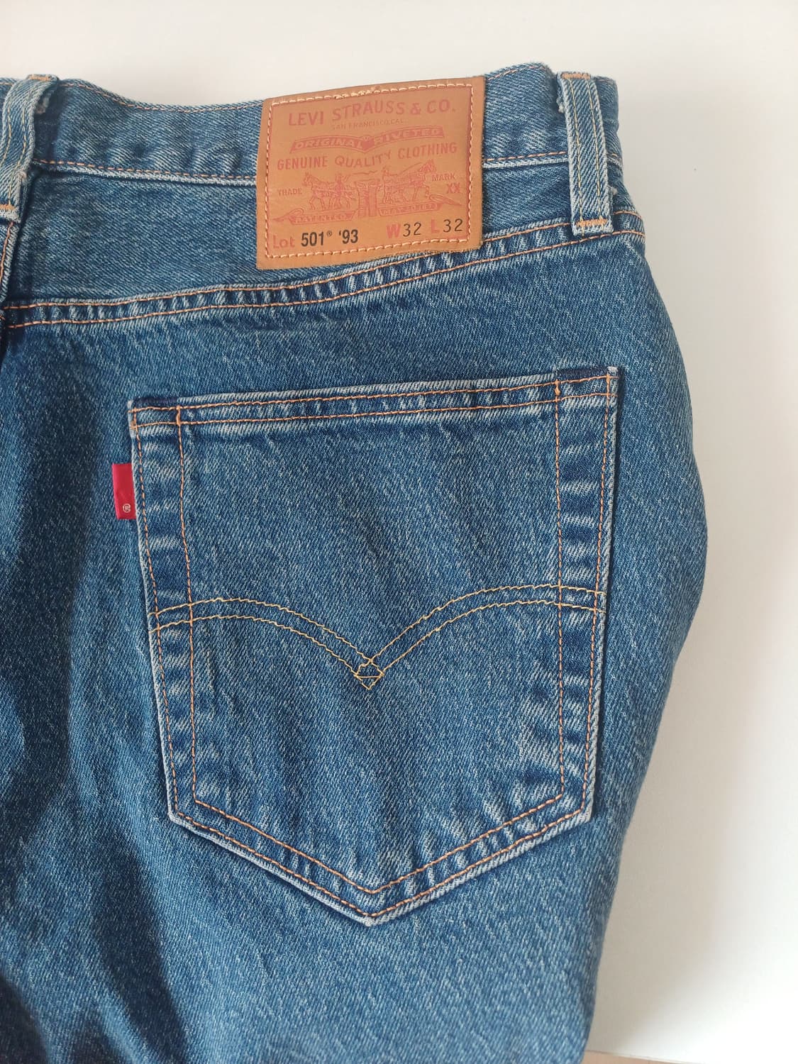 [W32] 리바이스 프리미엄 501 93 스트레이트 (중청) 상품이미지4