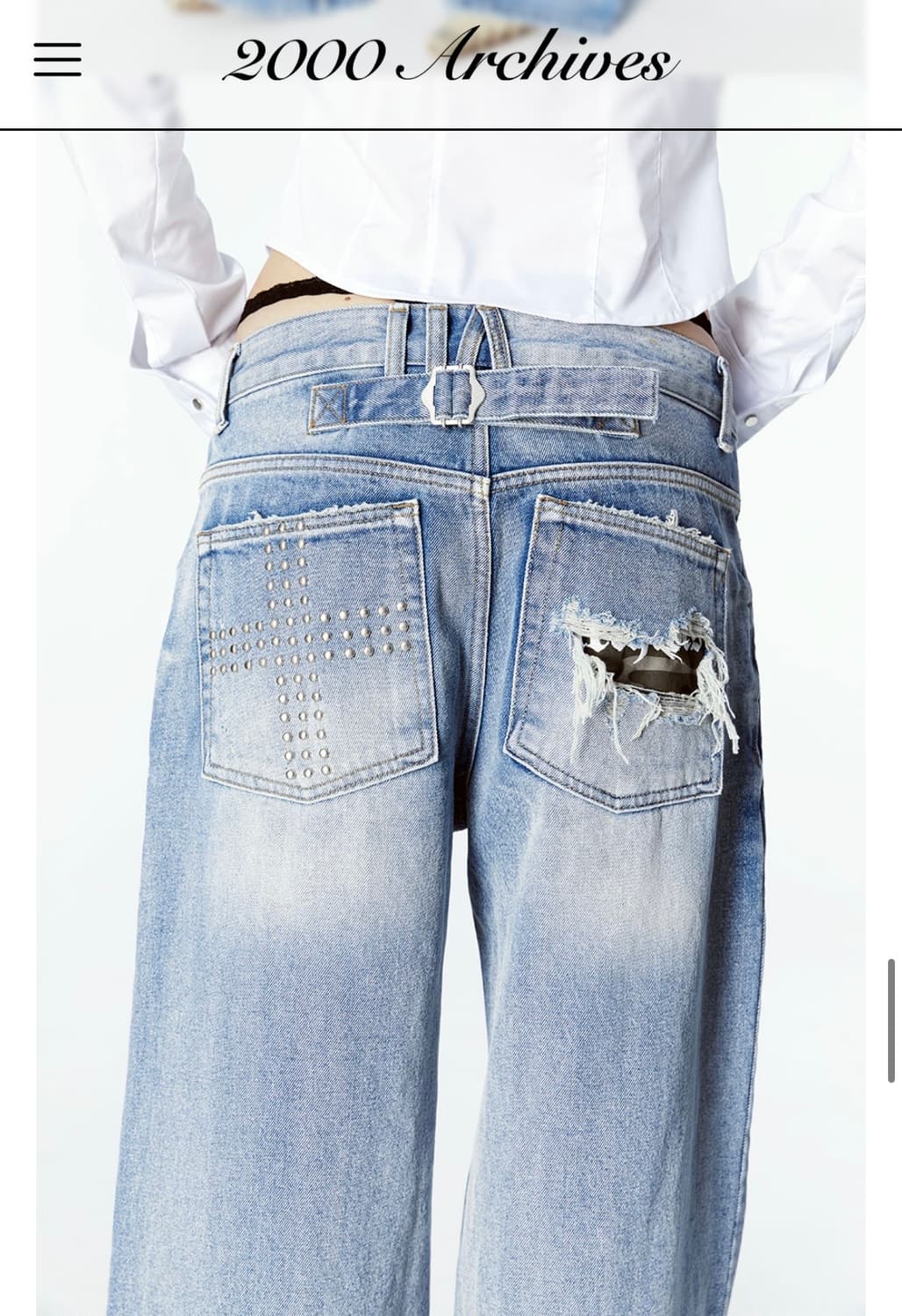 2000아카이브 SNYDER WIDE DENIM 사이즈 02 상품이미지1