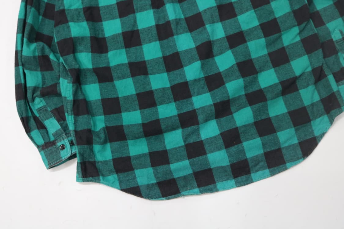 캐니 하우스 빈티지 그린 버팔로 체크 플라넬 셔츠 (L) 상품이미지8