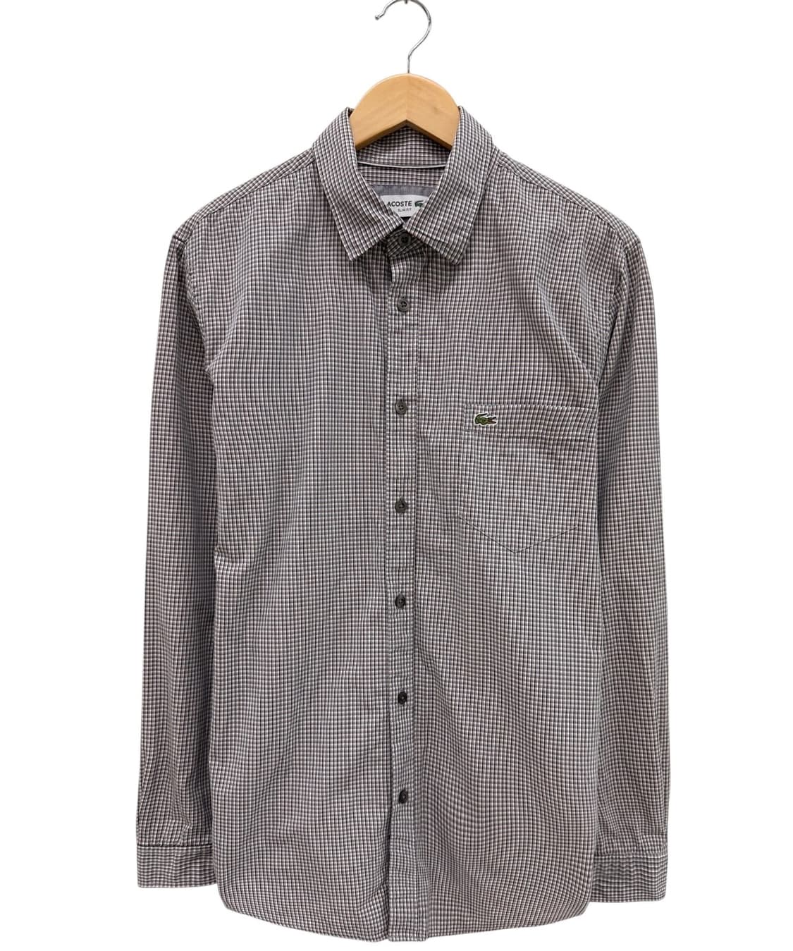 라코스테 슬림핏 체크 셔츠 (L) 상품이미지1