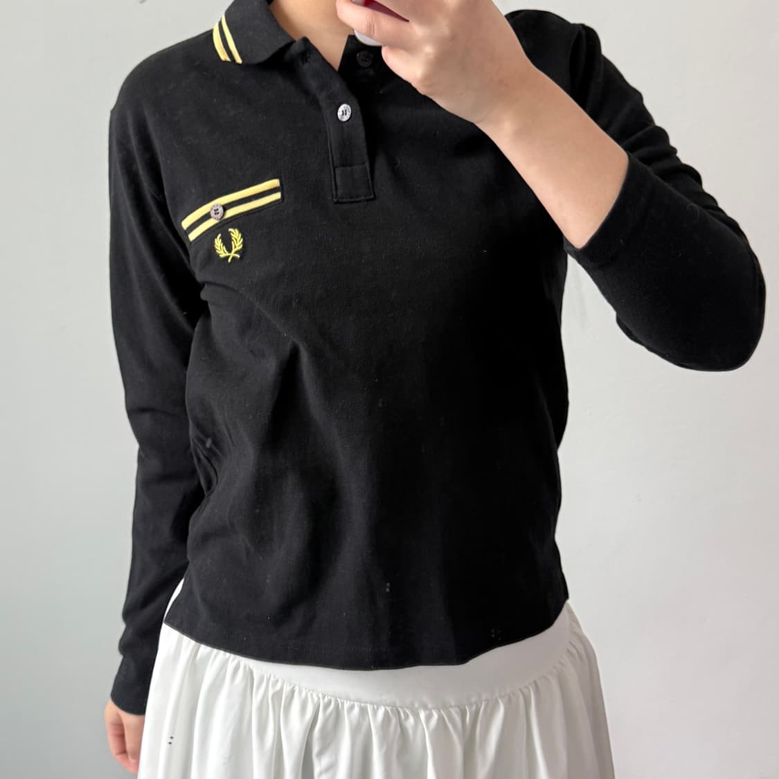 [M] 프레드페리 블랙 카라티셔츠 상품이미지2