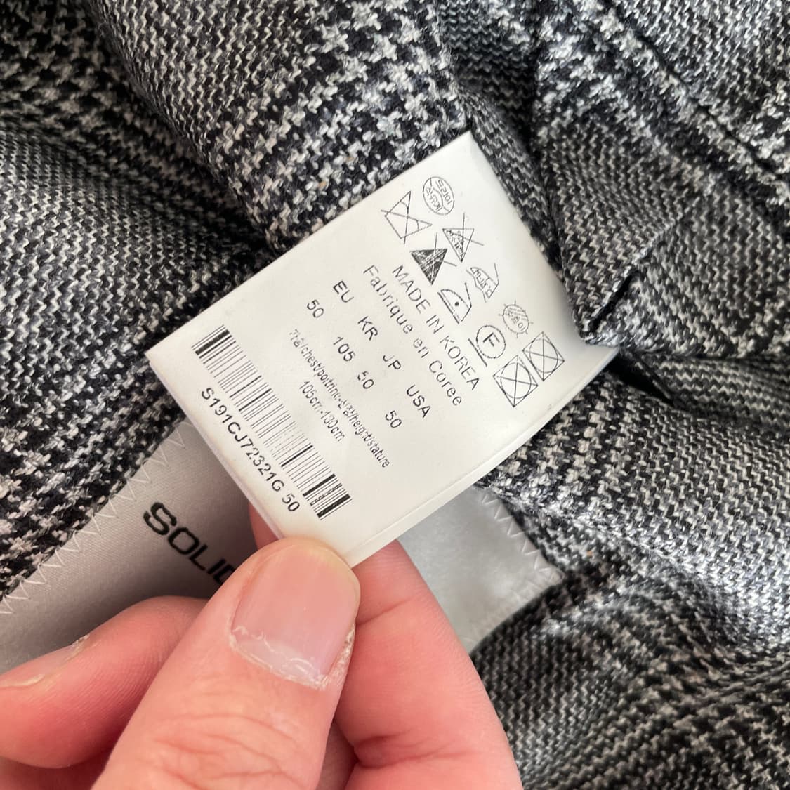 솔리드옴므 체크 블레이저 자켓 상품이미지7