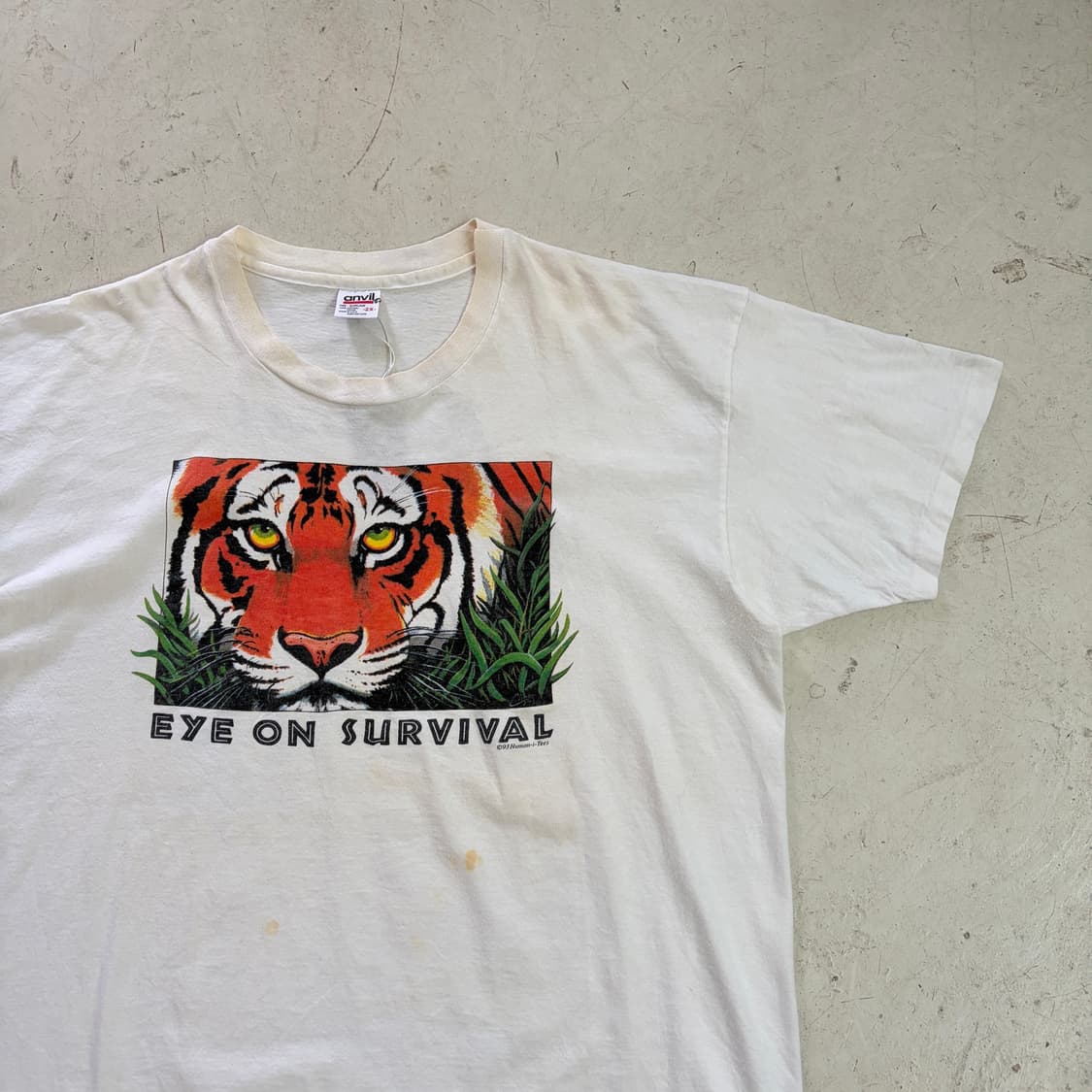 90s USA Eye On Survival 빈티지 반팔티 2XL 상품이미지2