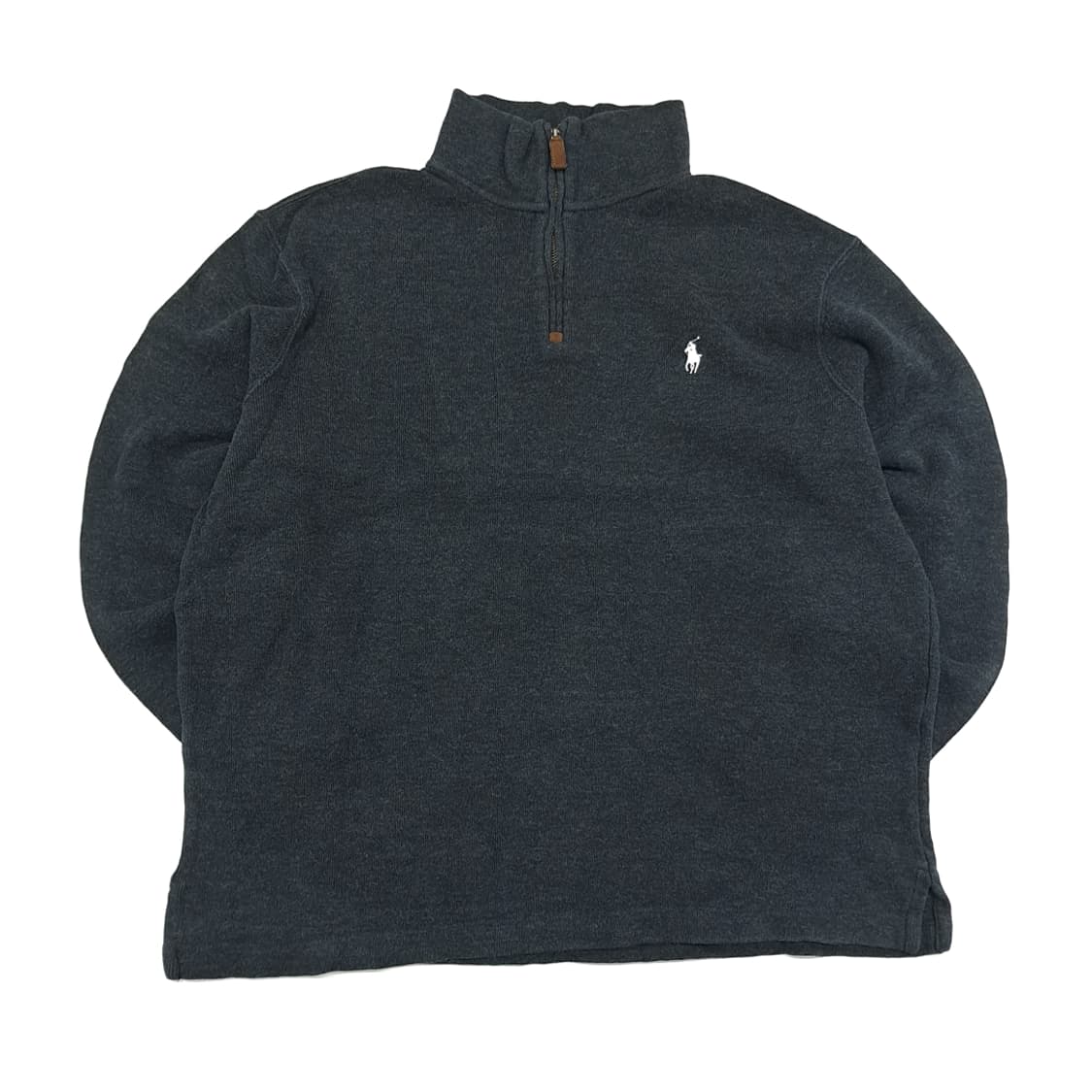 CN867 L 폴로 랄프로렌 다크그레이 하프집업 긴팔 니트 스웨터 상품이미지1
