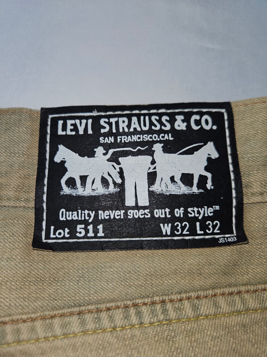 리바이스 511 빈티지 진흙워싱 데님팬츠 블랙패치 청바지 32x32 상품이미지6