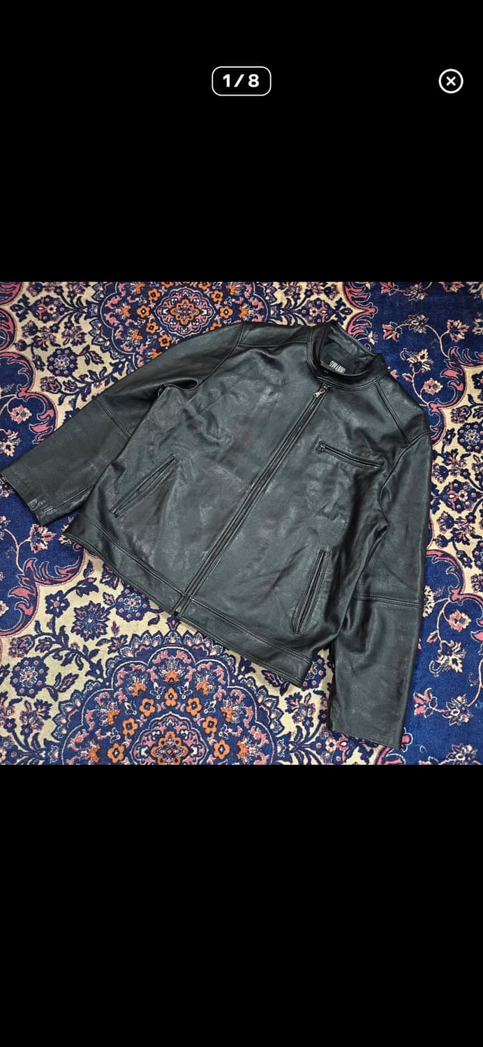 SOPRANINO 양가죽 베이직 버튼 카라넥 빈티지 자켓 100 상품이미지1