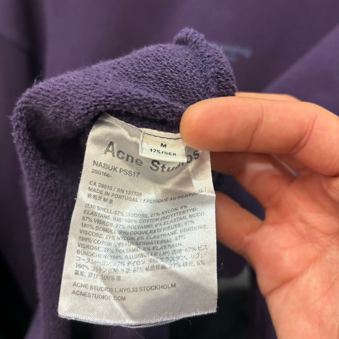 아크네 스튜디오 스톡홀름 퍼플 스웻셔츠 M 상품이미지7