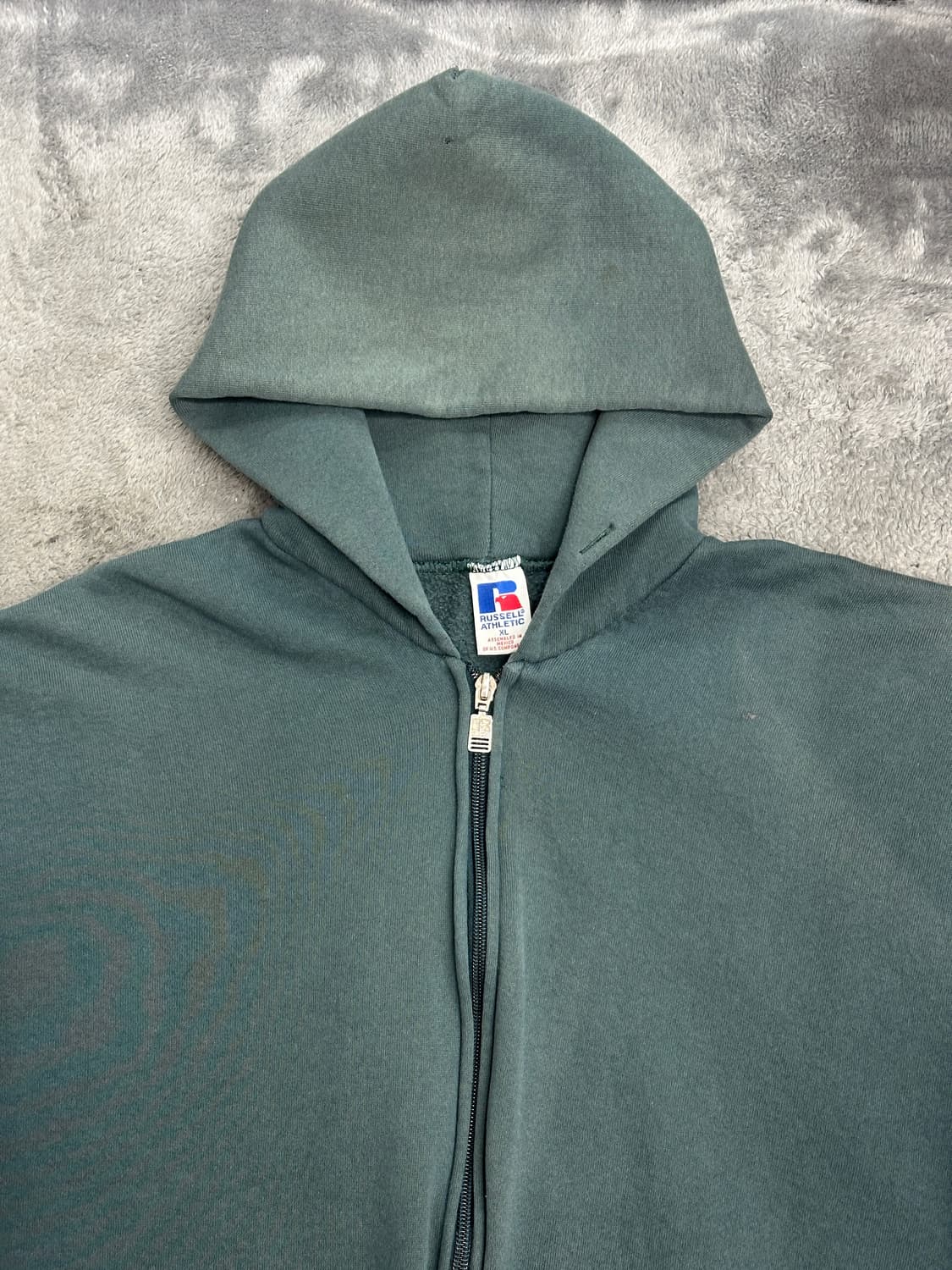 90s 러셀 카키 후드집업 XL 상품이미지3