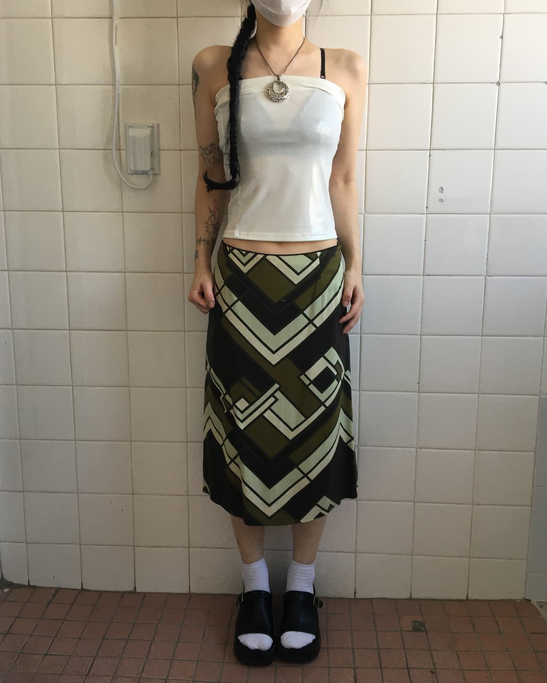 Pattern point knitted skirt 상품이미지4