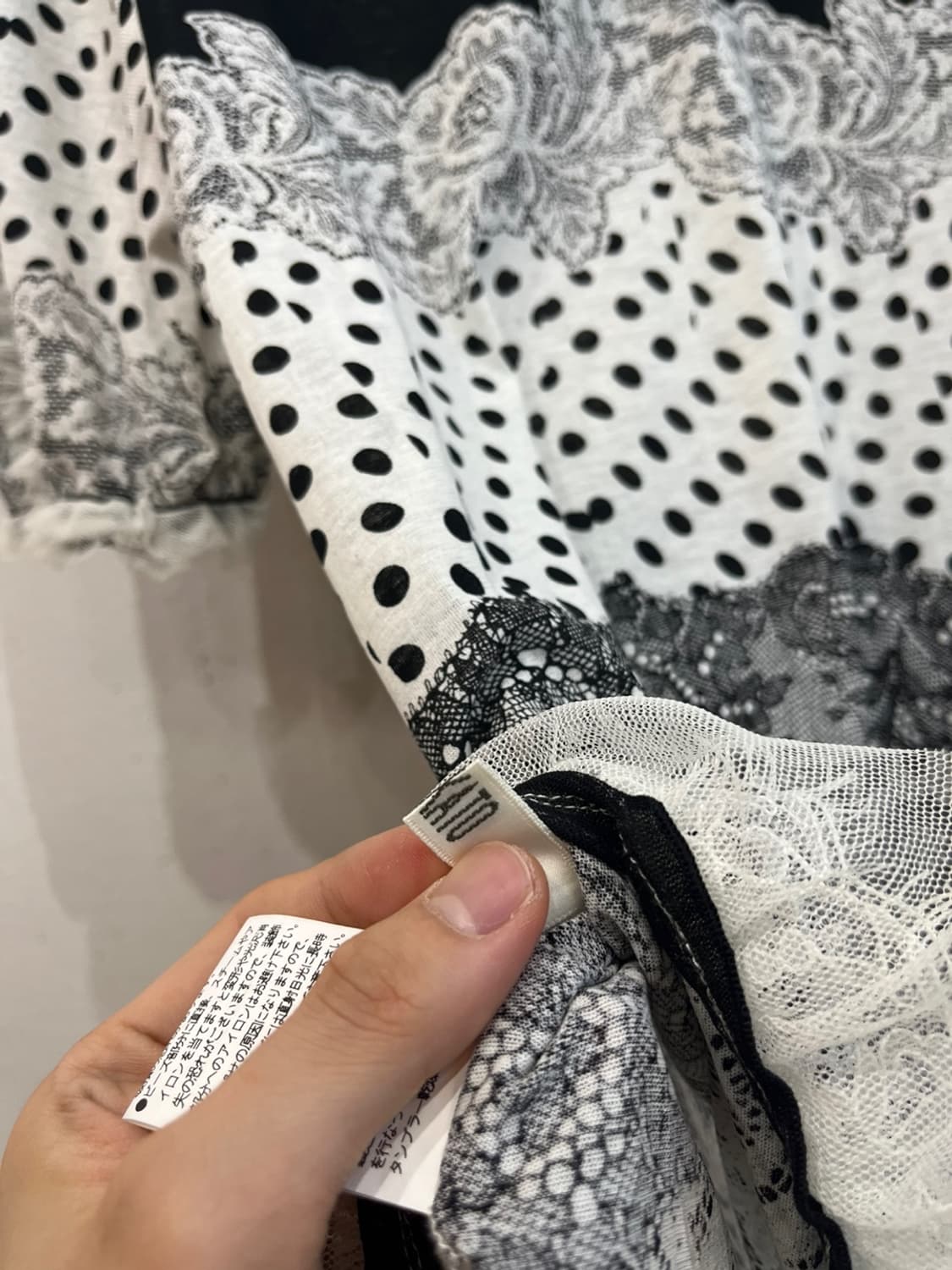 ZIN KATO JPN 도트 레이스 반팔 블라우스 상품이미지9