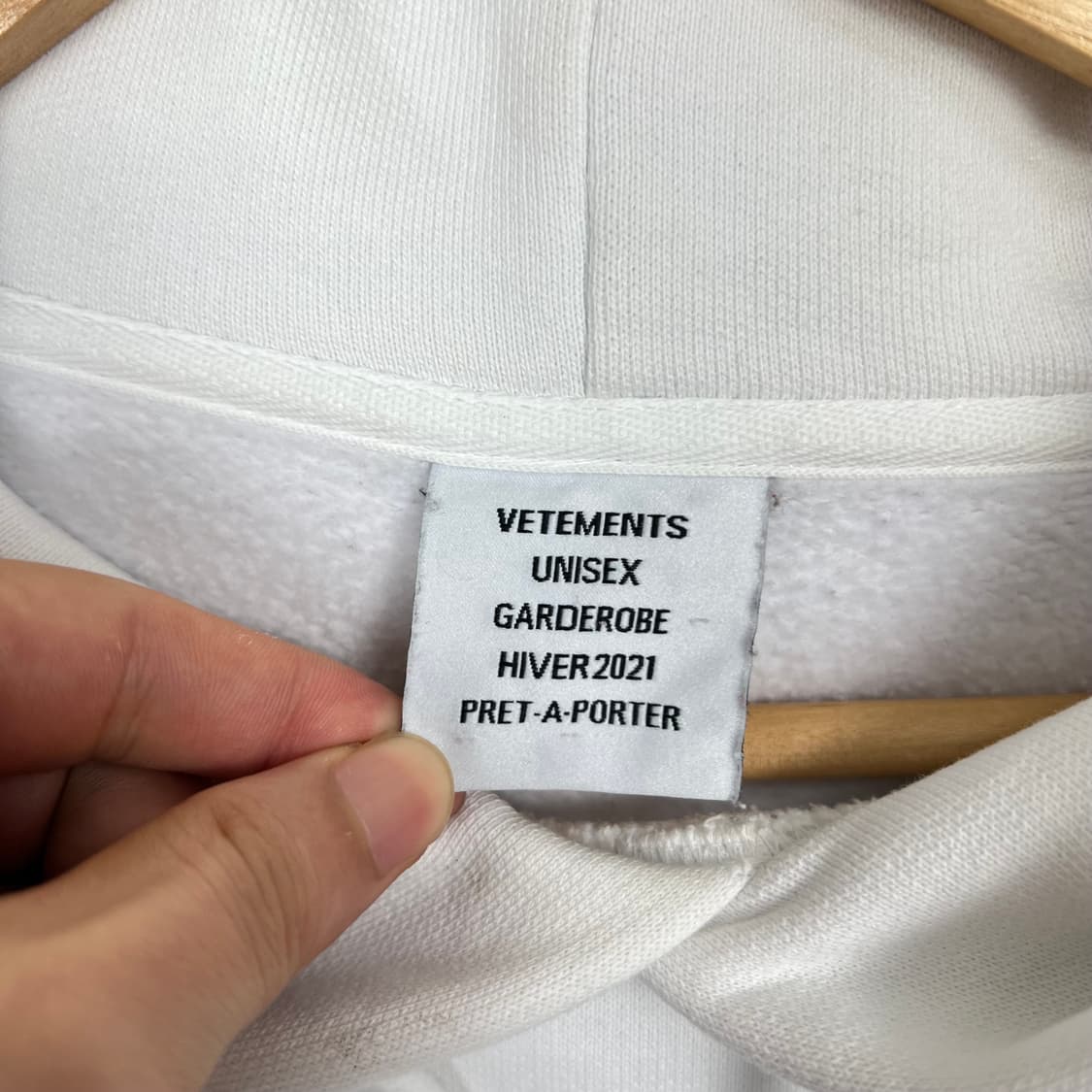 Vetements 베트멍 화이트 후드티 상품이미지5