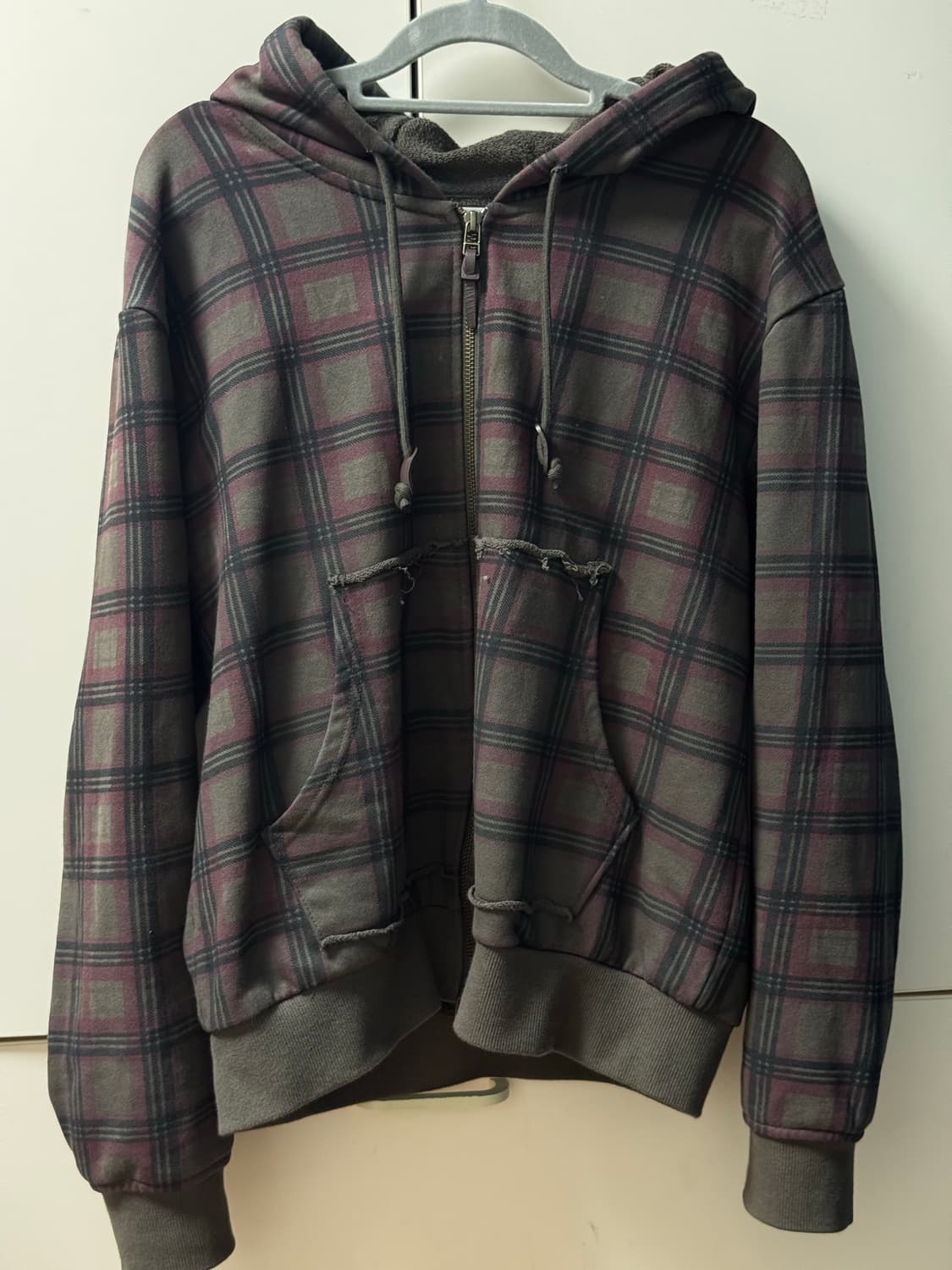 사파리스팟 체크후드집업 상품이미지1