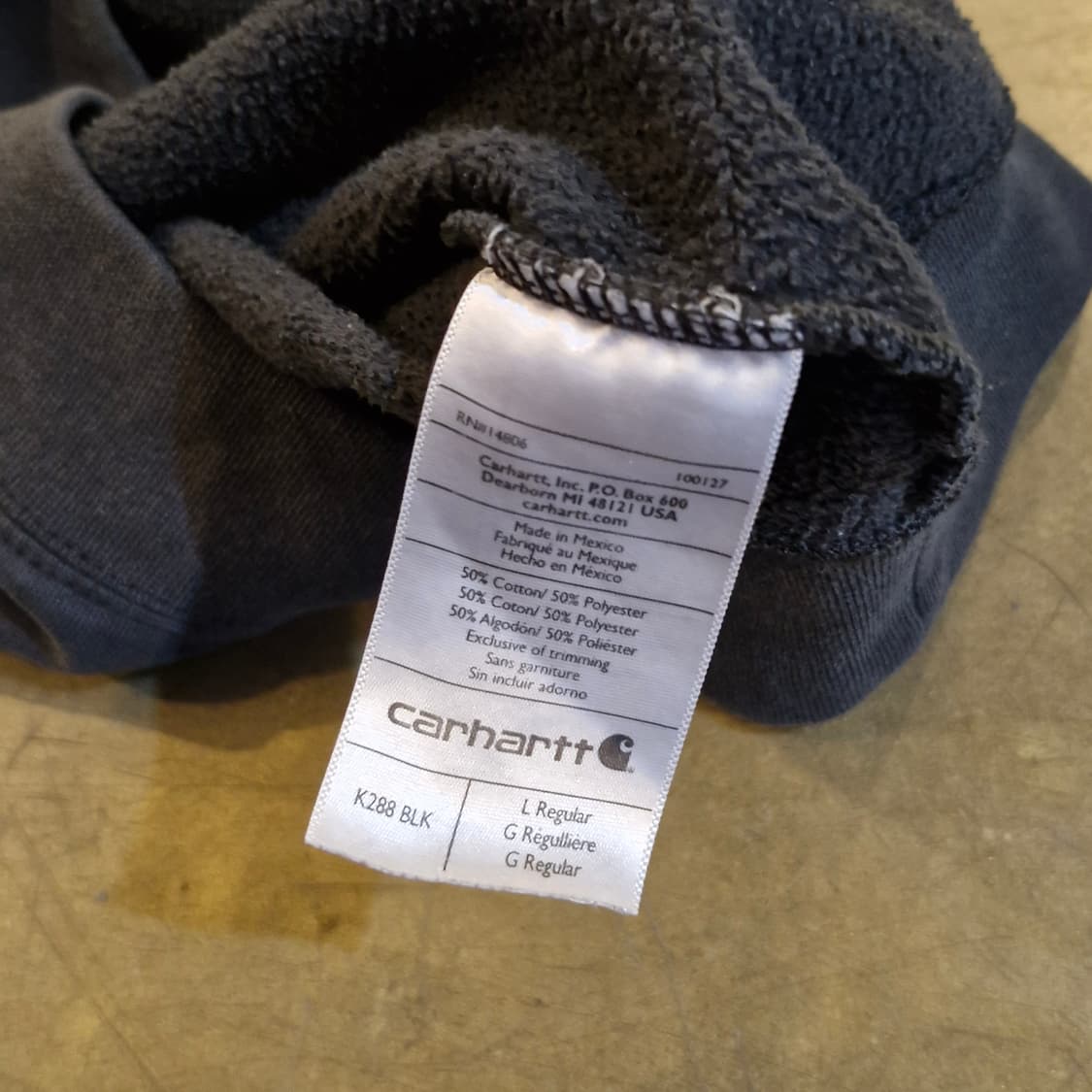 칼하트 스펠아웃 후드티 차콜 L~2XL 상품이미지6
