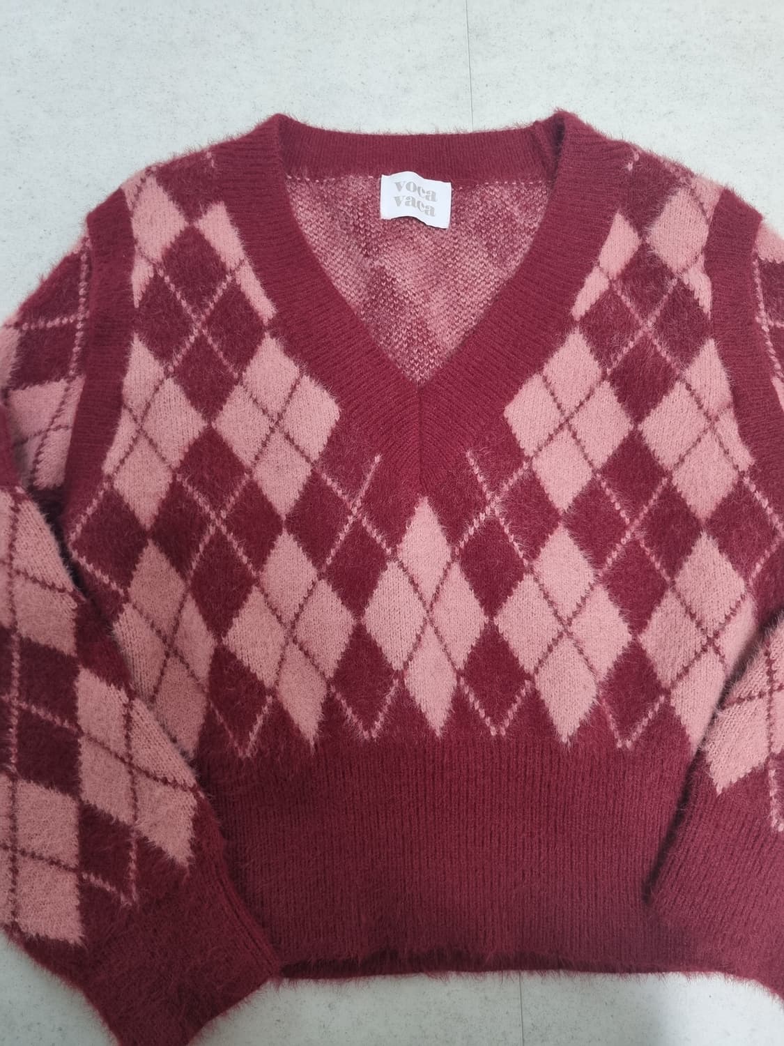 보카바카 아가일 트랜스폼 니트 (한선화 착용) 상품이미지1