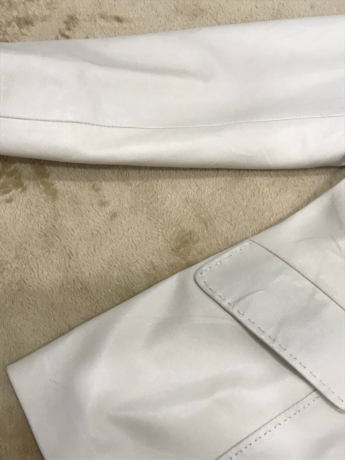 빈티지 베이지 레더자켓  상품이미지5