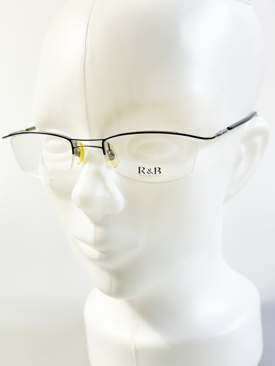 R&B EYEWEAR 건메탈 반무테 스퀘어 빈티지 안경 상품이미지8