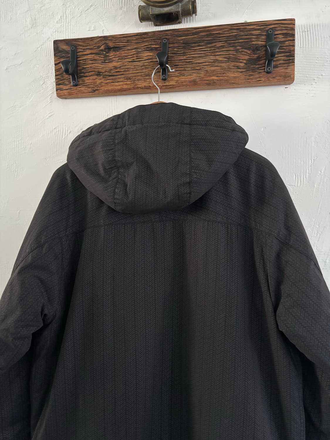 Stussy 올드 스투시 차콜 헤링본 후드 자켓  상품이미지9