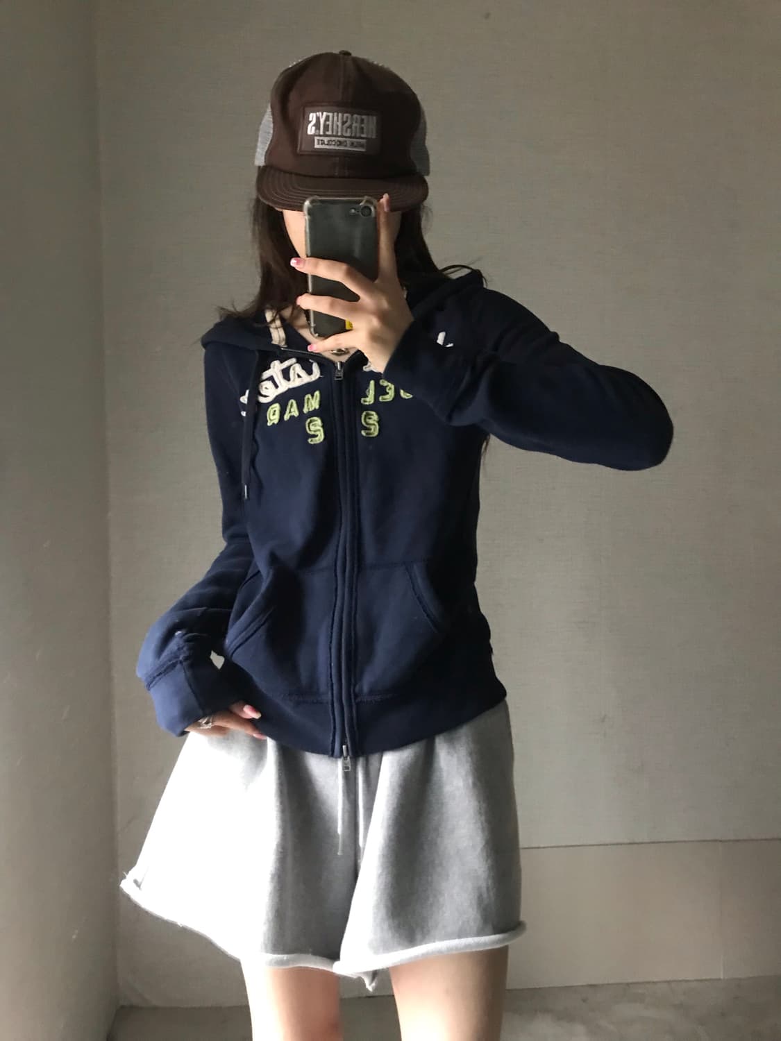 홀리스터 네이비 슬림핏 후드집업 상품이미지5