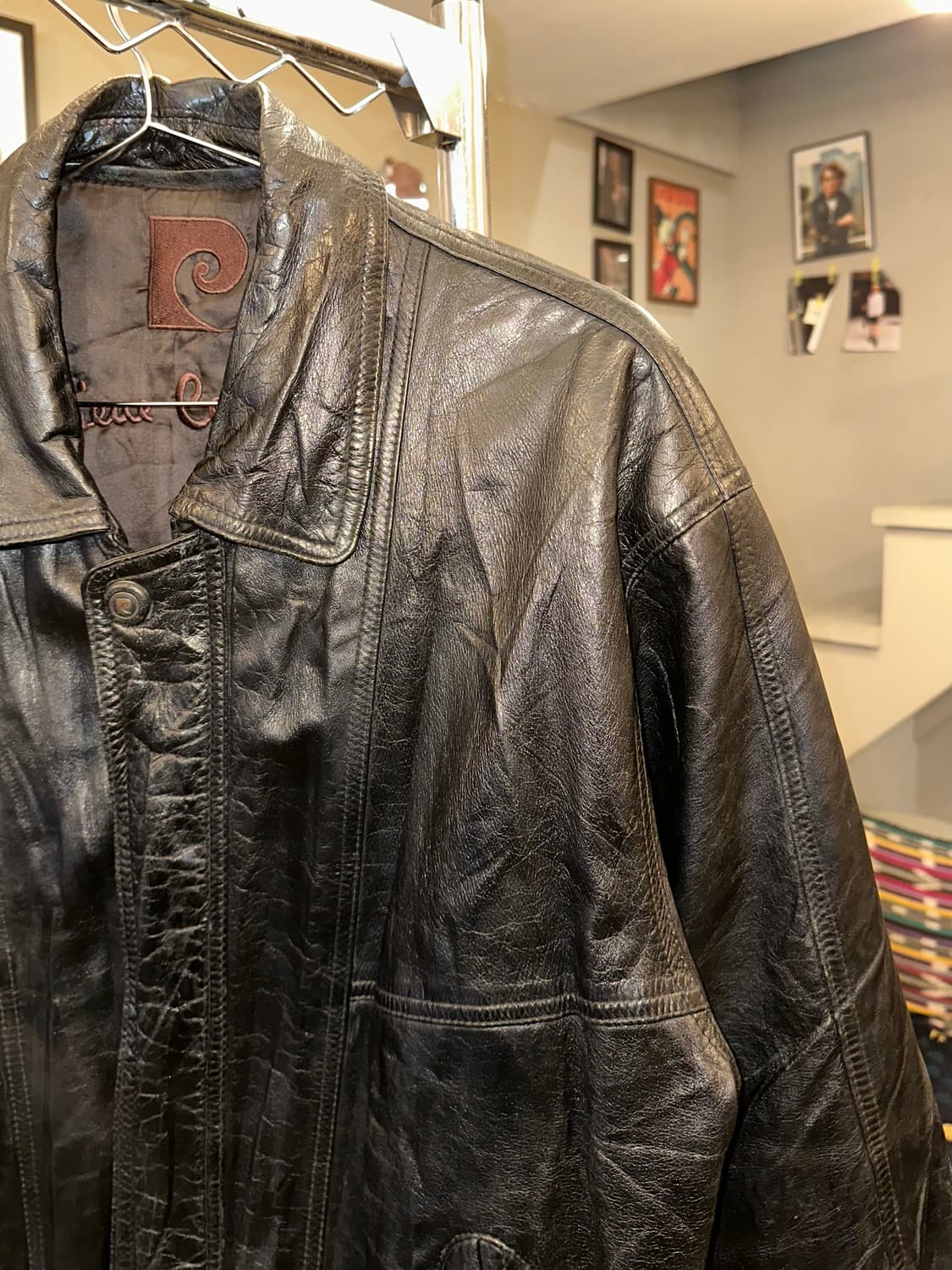 90’s Pierre Cardin lambskin leather JK 상품이미지6