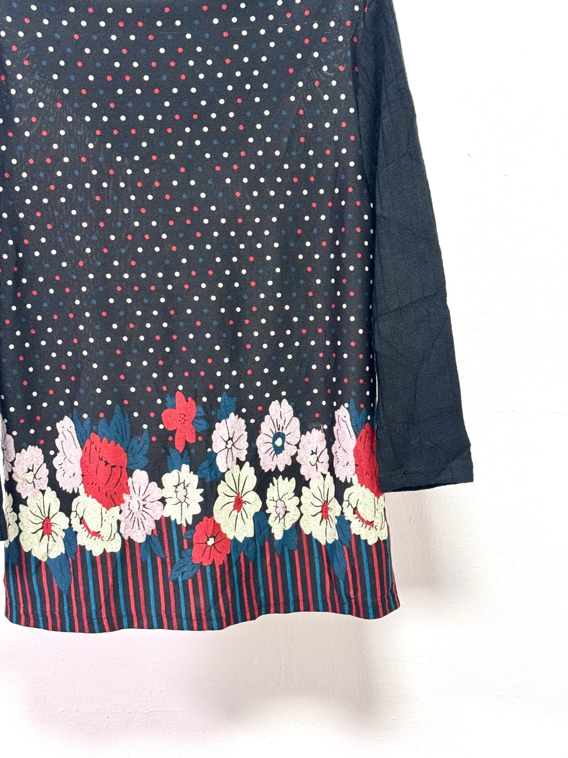 플로럴 도트 레이어드 블라우스 상품이미지3