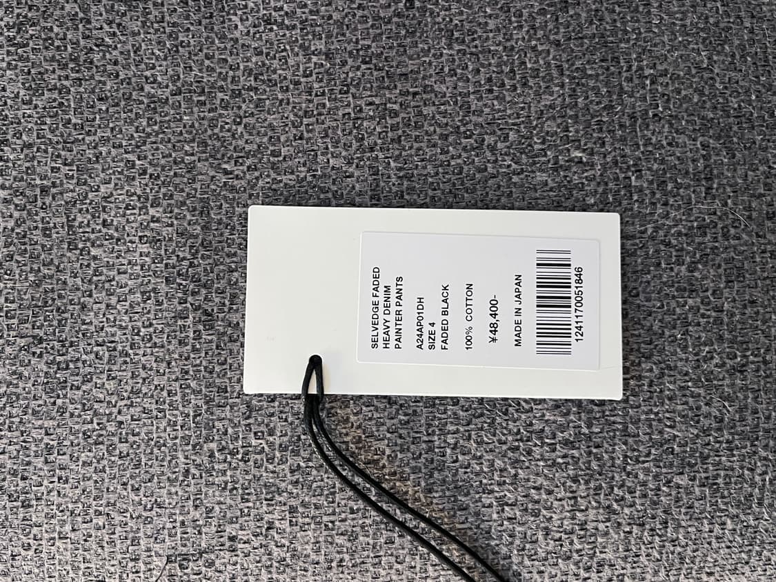 [4] 오라리 셀비지 페인터 데님 페이디드 블랙 상품이미지8