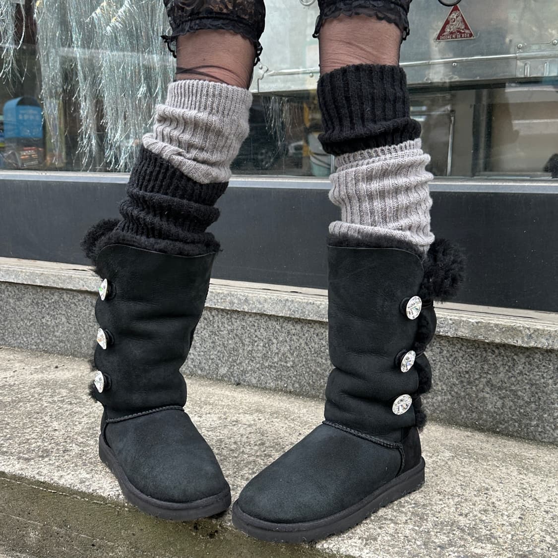 00s Y2K 리미티드 에디션 어그 다이아몬드 부츠 상품이미지7