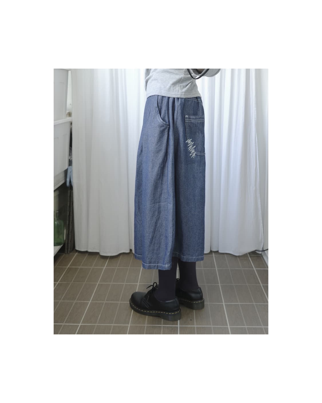 Denim skirt pants 상품이미지8