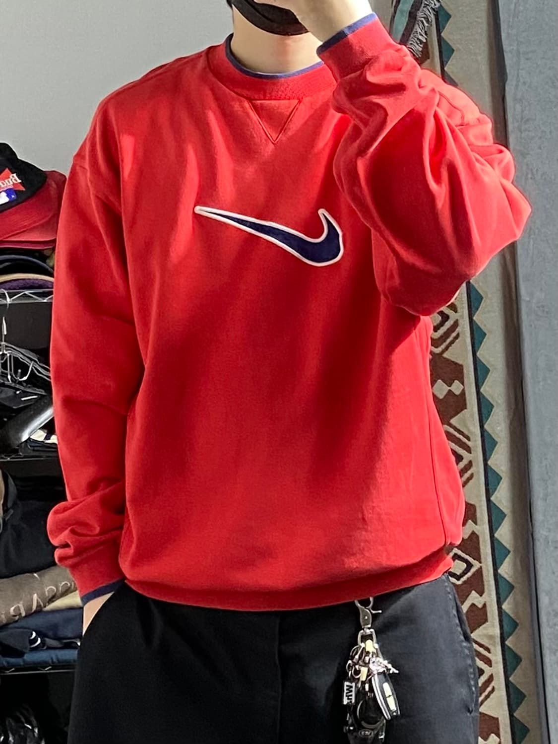 [US S] 90s Nike 나이키 올드스쿨 빅 스우시 스웻셔츠 상품이미지10