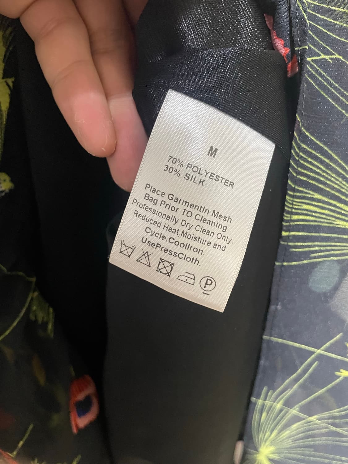 지방시 블랙 플라워 패턴 시폰 원피스 상품이미지3