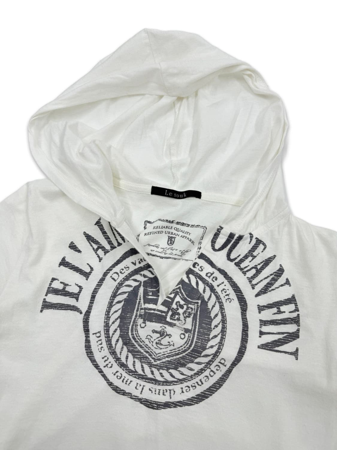 빈티지 LE SOUK 펑크 y2k 레터링 후드 반팔티 상품이미지4