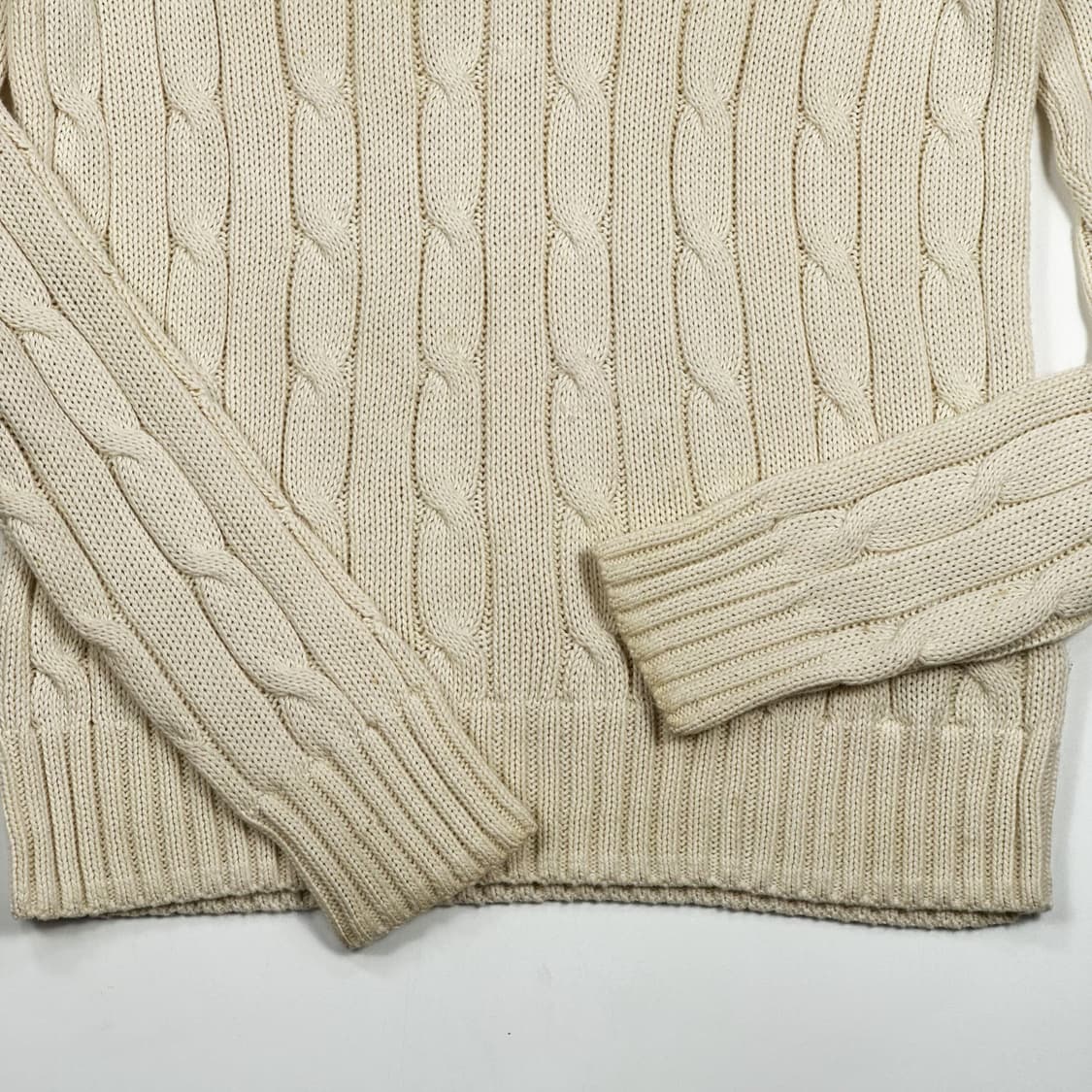 폴로 랄프로렌 클래식 피마코튼 케이블니트 아이보리 여성S 상품이미지4